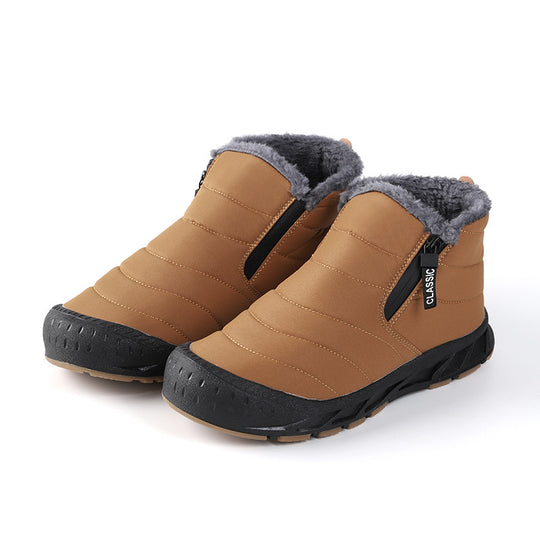 Damen gefütterte Winterboots mit rutschfester Sohle und praktischem Klettverschluss EB