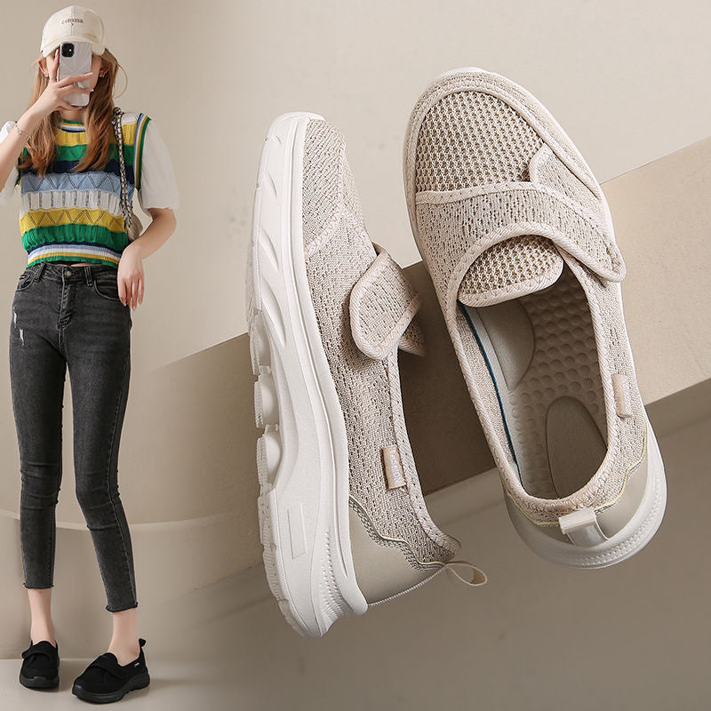 Damen Komfortable Slip-On Sneakers mit elastischem Einstieg EB