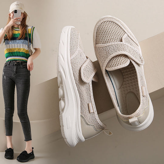 Damen Komfortable Slip-On Sneakers mit elastischem Einstieg EB