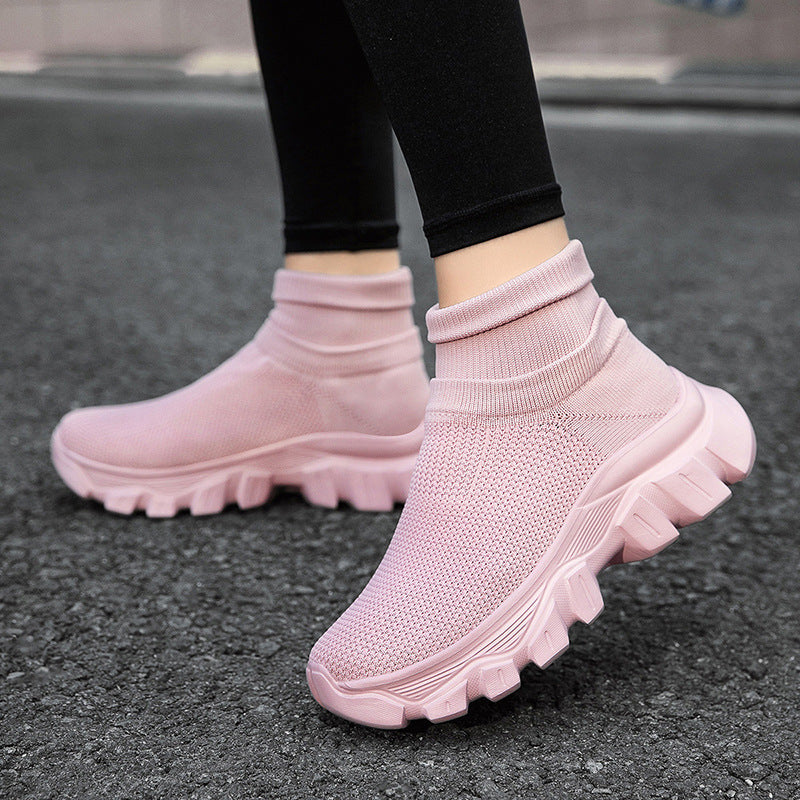 Damen Hochleistungs-Laufschuhe mit atmungsaktiver Strick-Oberfläche und rutschfester Sohle EB