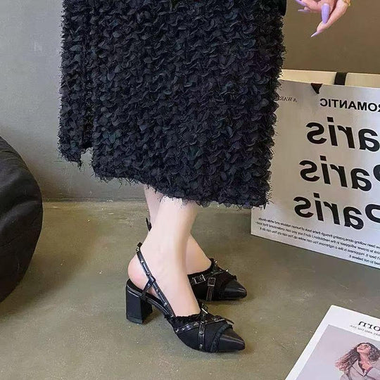 Damen Slingback Pumps mit dekorativen Riemchen und modernem Design EB