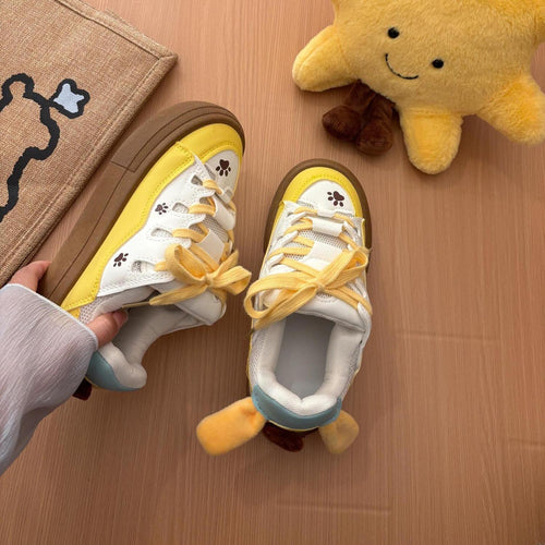 Damen Verspielte Sneakers mit tierischem Motiv und bequemer Innensohle EB