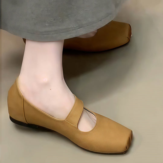 Damen Ballerinas mit verstellbarem Riemen und flexiblem Komfortfußbett EB