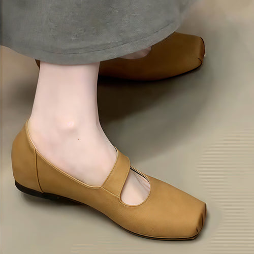 Damen Ballerinas mit verstellbarem Riemen und flexiblem Komfortfußbett EB