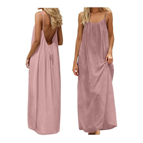 Damen Maxikleid mit tiefem Rücken EB