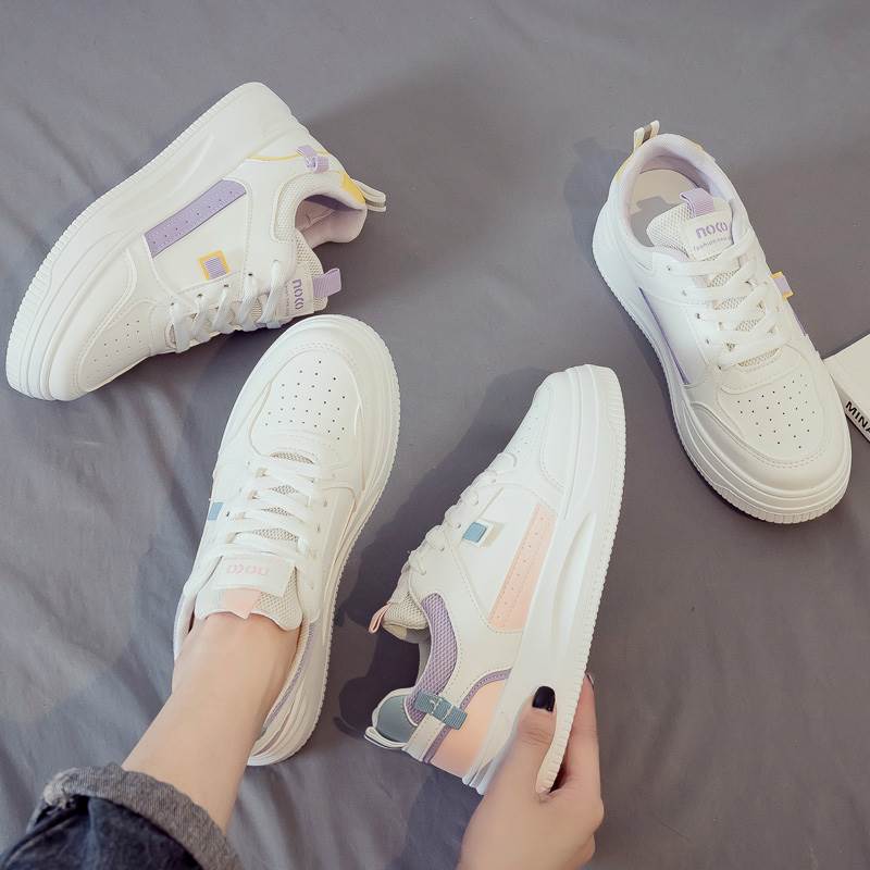 Damen Sportliche Sneaker mit modischem Design und dicker Laufsohle EB