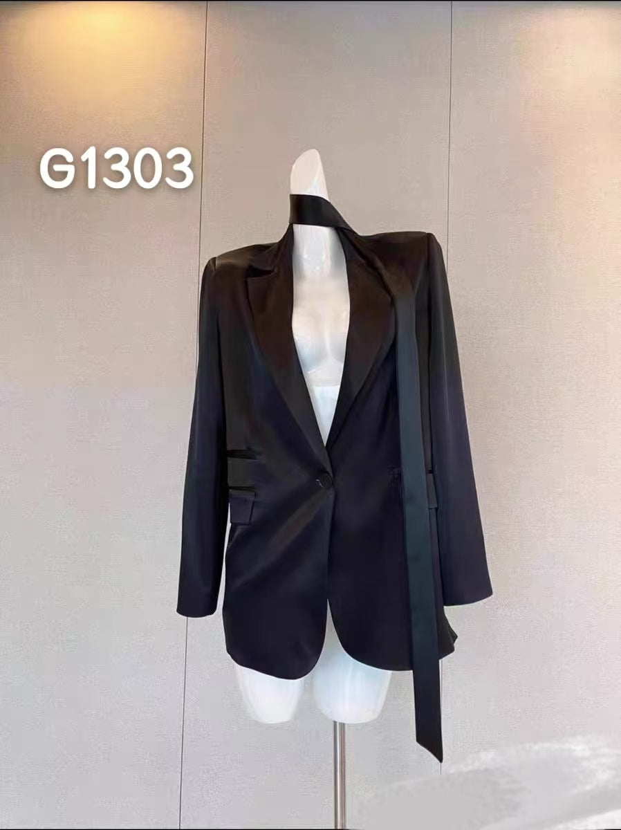 Damen Elegante Corsage-Bluse mit transparenten Ärmeln EB