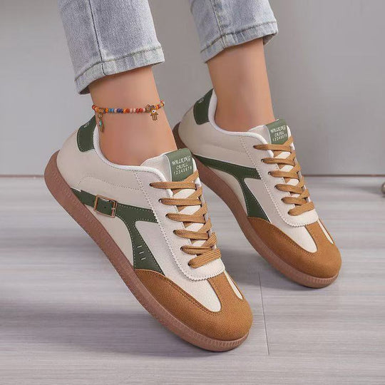 Damen Retro-inspirierte Schnür-Sneaker mit gepolstertem Komfortfußbett EB