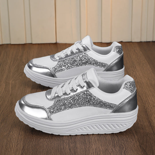 Damen Glitzernde Sneakers mit dämpfender Sohle EB