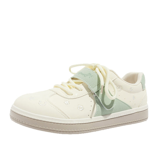 Damen Sneakers mit floralem Design und praktischem Klettverschluss EB