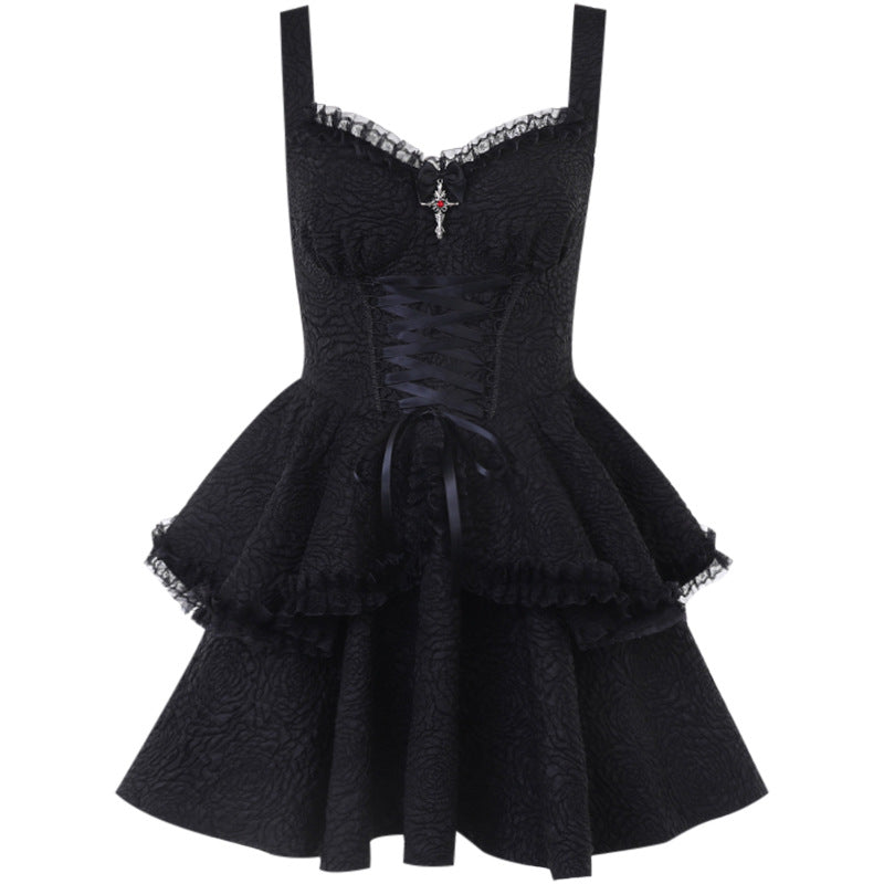 Damen Neckholder Minikleid mit Rüschendetails und elegantem Design EB