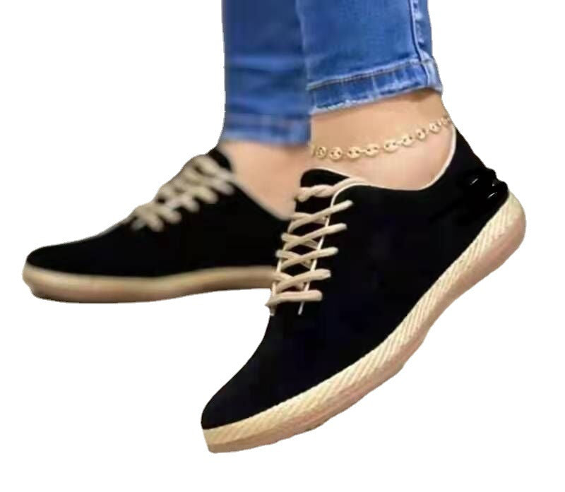 Damen Freizeit Sneakers mit hochwertiger Wildleder-Oberfläche und rutschfester Sohle EB