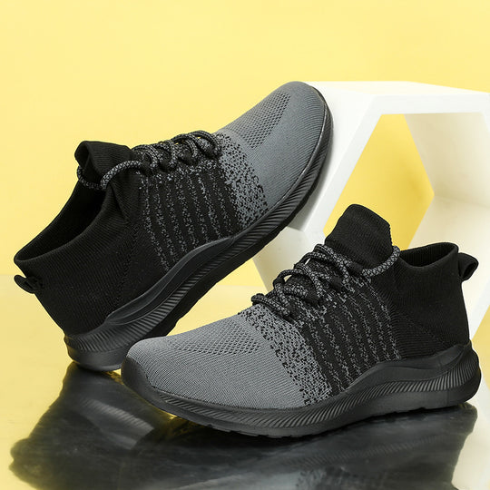 Damen Sportliche Stricksneaker mit elastischem Schaft und rutschfester Sohle EB