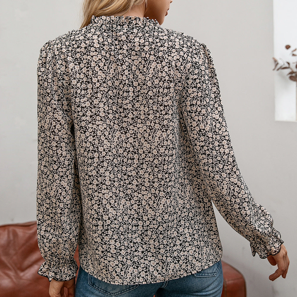 Damen Bluse mit Blumenmuster EB