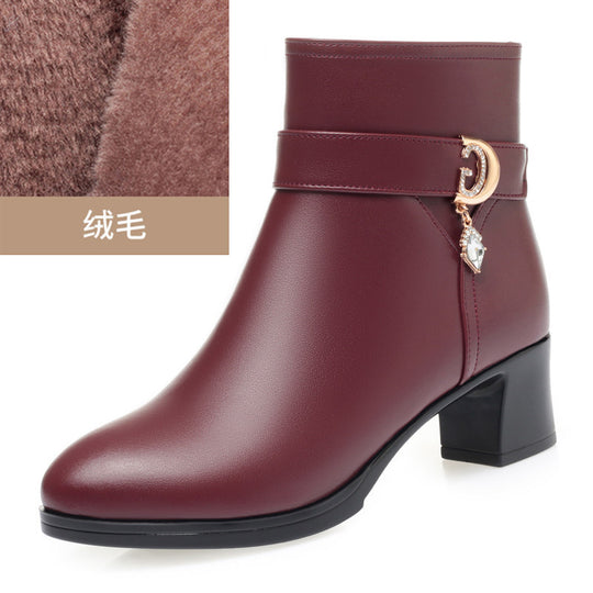 Damen Elegante Stiefeletten mit modischem Schnallen-Detail EB