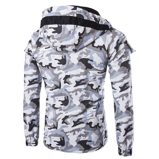 Herren nan gefütterte Parka-Jacke mit Kapuze isolierter Steppfüllung und multifunktionalen Taschen EB