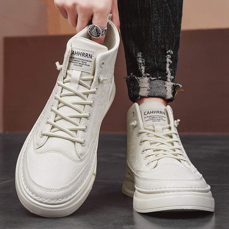 Damen Modische High-Top Sneakers mit atmungsaktiver Oberflächenstruktur EB