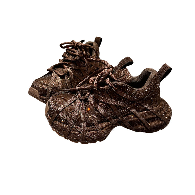 Damen modische Sneakers mit innovativem Textil-Design EB