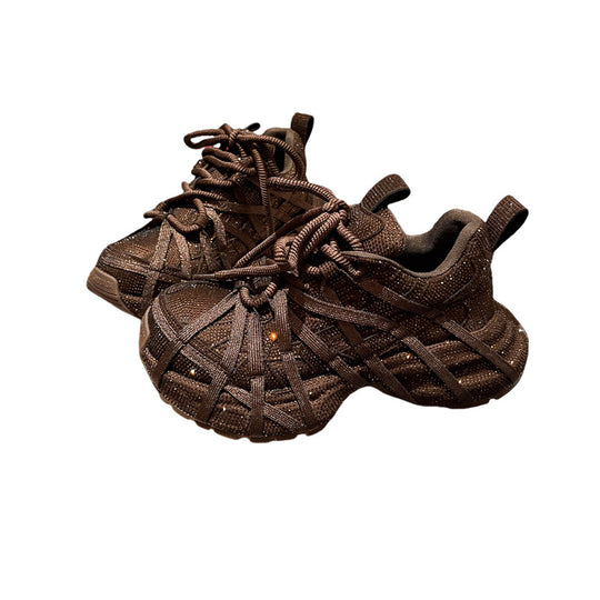 Damen modische Sneakers mit innovativem Textil-Design EB