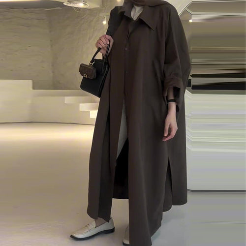 EB | Lange Oversize Avec Coupe Droite für Frauen Ideal für Den Winter