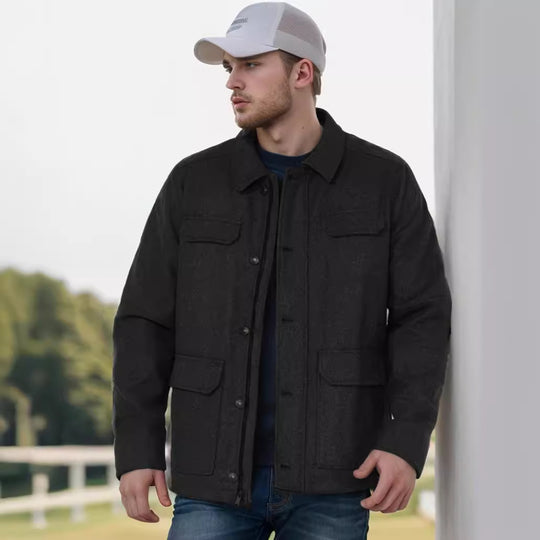 Herren multifunktionale Utility-Jacke mit großen Taschen EB