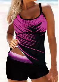 Damen Sport Tankini mit modischen Shorts EB