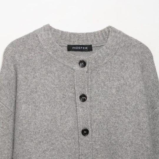 Damen lässiger Strickcardigan mit Knopfdetails EB
