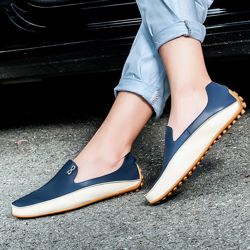 Damen eleganter Driving‑Mokassin mit weichem Lederlook, gepolstertem Komfortfußbett und profiliertem Noppenlaufsohle EB