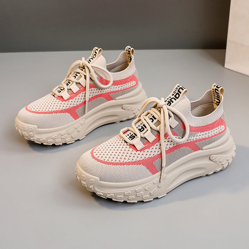 Damen Sportliche Fashion Sneakers mit atmungsaktivem Obermaterial EB