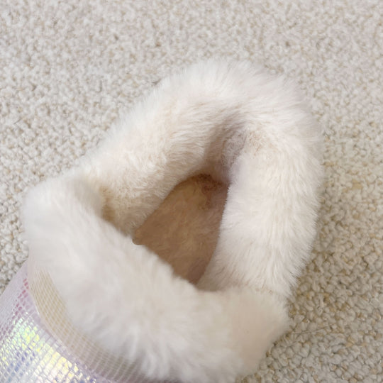 Damen gefütterte Slipper mit glänzender Oberflächenstruktur und weichem Innensohle EB