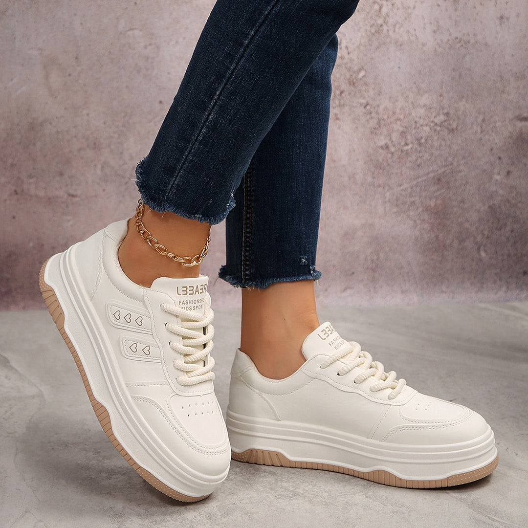 Damen modische Sneakers mit strukturiertem Obermaterial und komfortabler Dämpfung EB