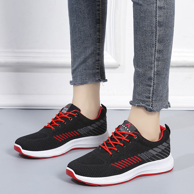 Damen Atmungsaktive Lauf-Sneaker mit elastischer Schnürung und dämpfender Sohle EB