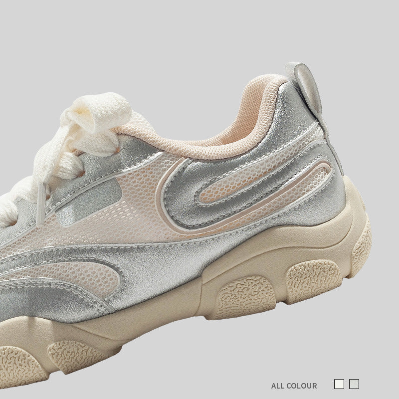 Damen Sportliche Sneakers mit atmungsaktiver Mesh-Konstruktion und dämpfender Sohle EB