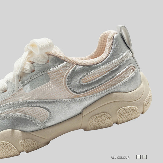Damen Sportliche Sneakers mit atmungsaktiver Mesh-Konstruktion und dämpfender Sohle EB