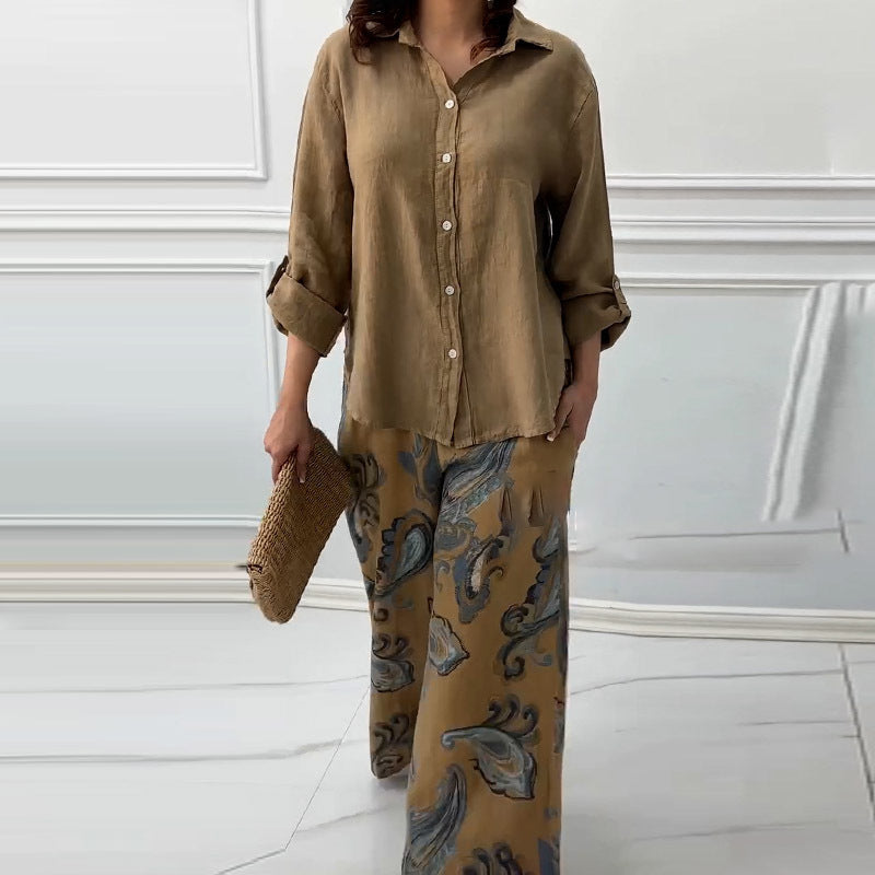 Damen Freizeit-Hose und lässiges Oberteil Set EB