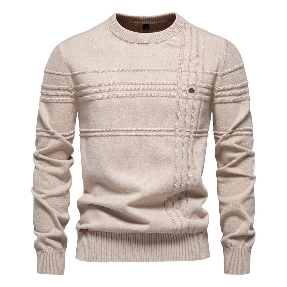 Herren Strickpullover mit modernem Strukturdesign und Komfortpassform EB