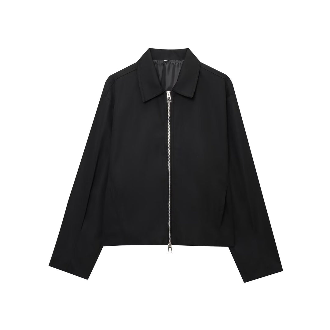 Damen modische Übergangsjacke mit leichtem Material und praktischen Taschen EB