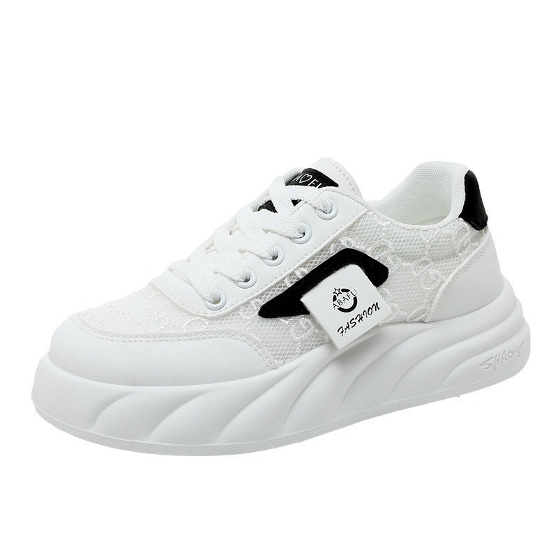 Damen modische Chunky Sneakers mit elegante Oberflächenstruktur EB