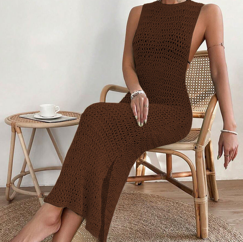 Damen langes Häkelkleid EB