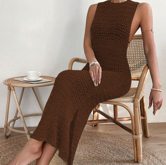 Damen langes Häkelkleid EB