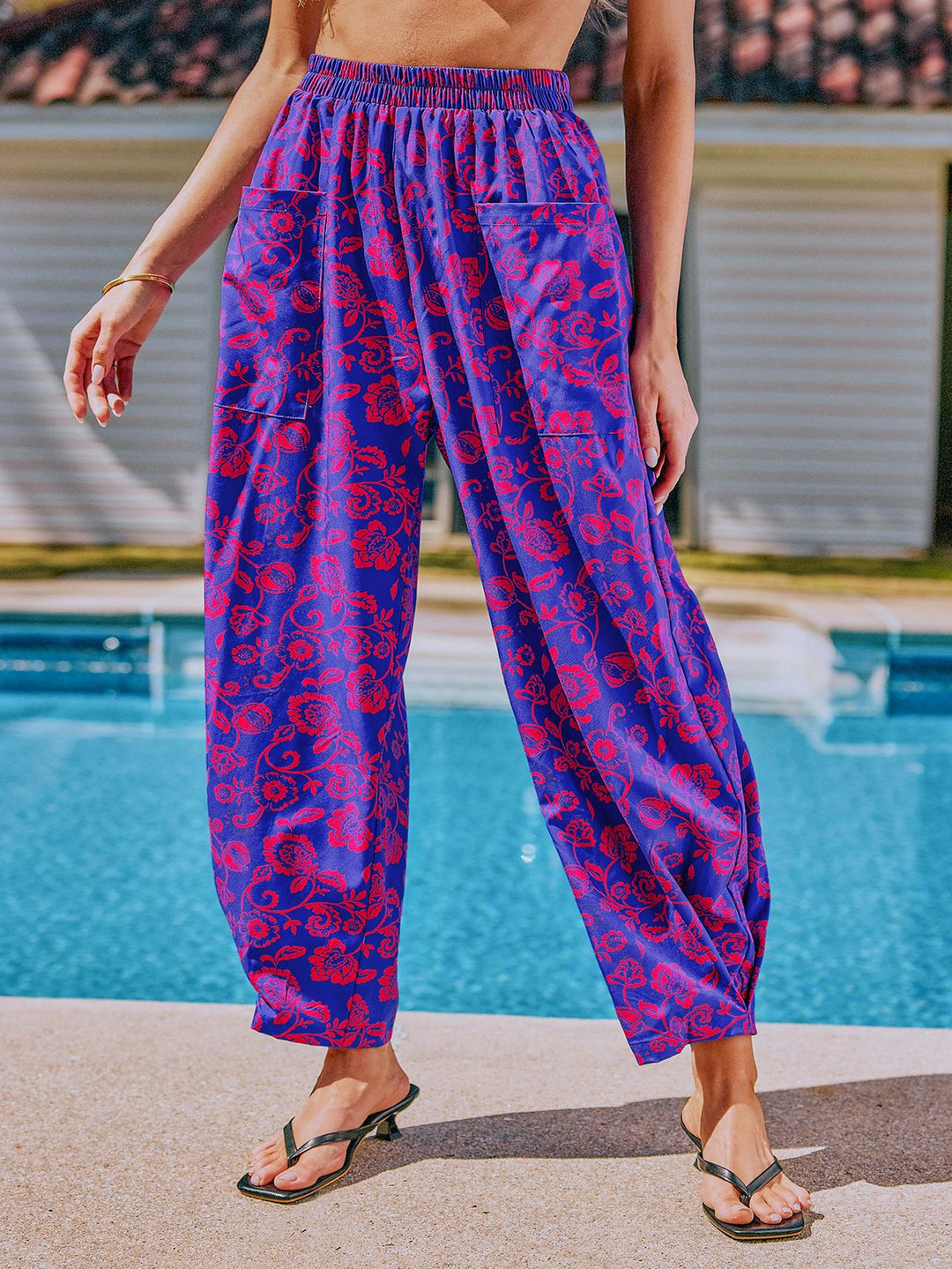 Damen Elegante und lässige Druckhose EB