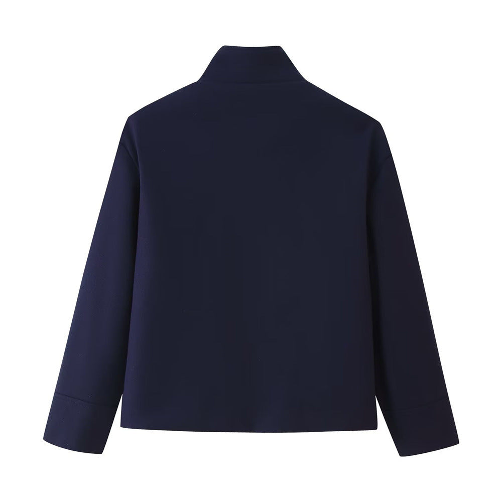 Damen Übergangsjacke mit modernem Reverskragen und eleganten Knopfdetails EB