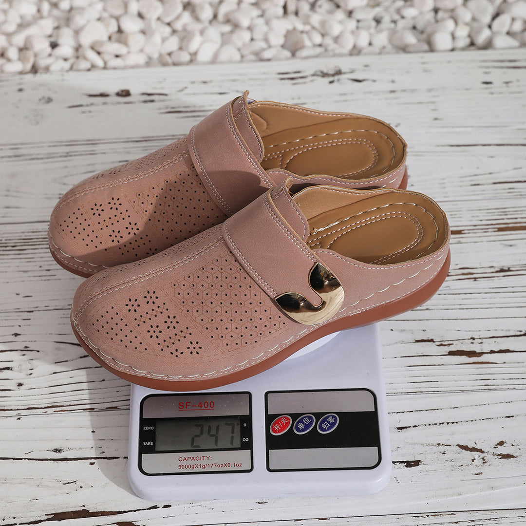 Damen Atmungsaktive Clogs mit seitlichem Schnallen-Detail EB