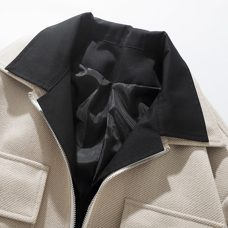 Herren trendige Übergangsjacke mit zwei praktischen Taschen EB