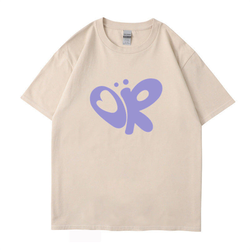 Damen lässiges T-Shirt mit einzigartigem Grafikdruck EB