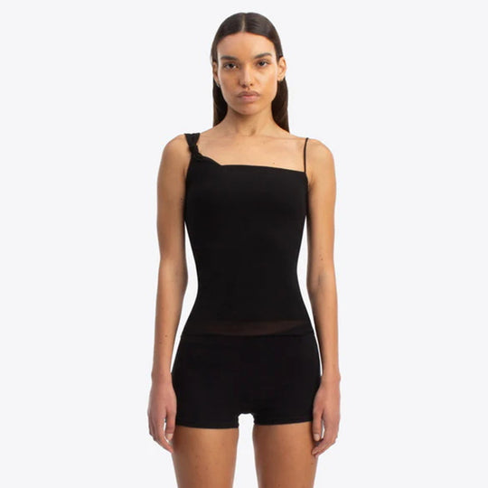 Damen lässiges Trägershirt mit knoten Detail EB