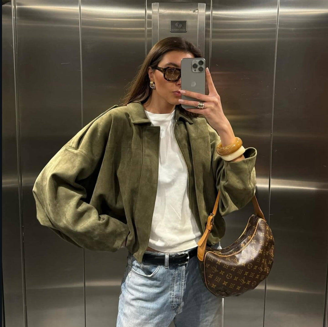 Damen Suede Bikerjacke EB