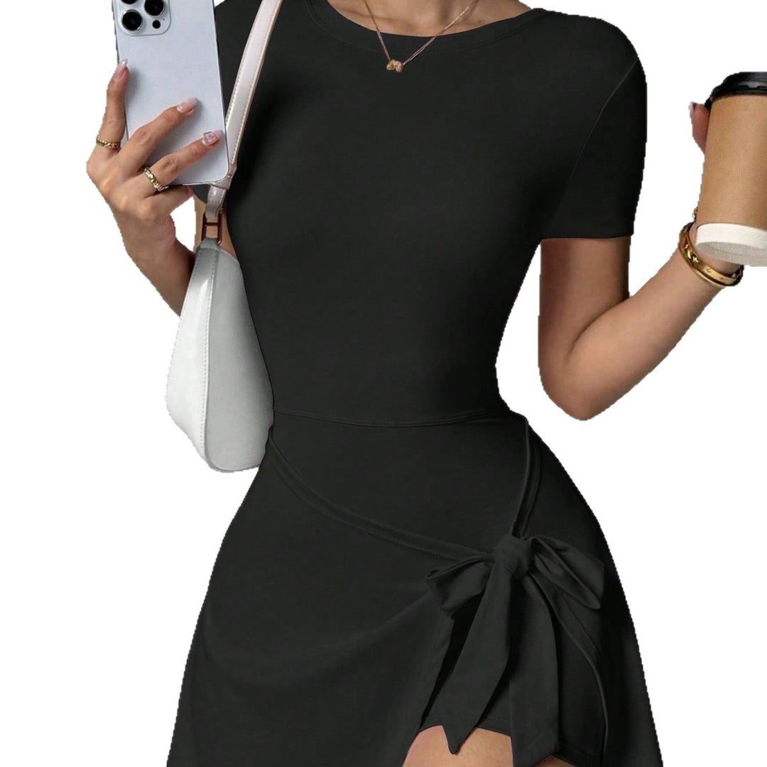 Damen Sportliches Wickel-Kleid EB