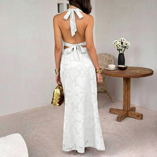 Damen Maxikleid mit elegantem Wickelausschnitt und floralem Design EB