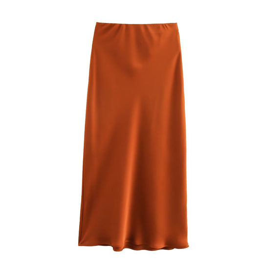 Damen langer Satinrock EB